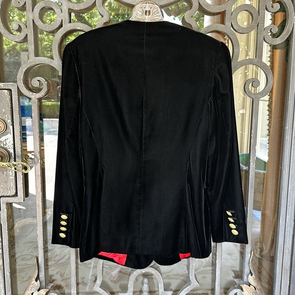 Escada Laurel Black Velvet Jacket SIZE 36 - Picture 5 of 5